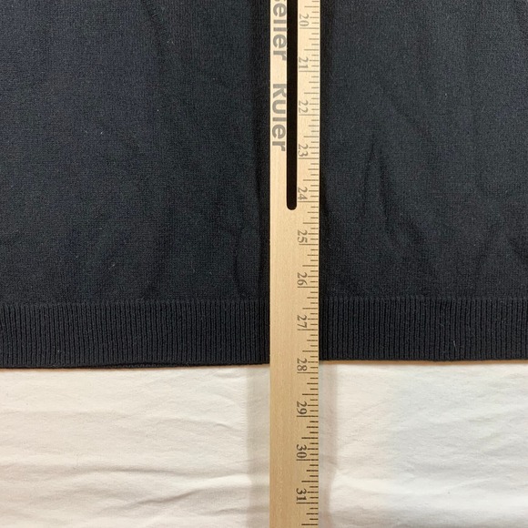 Banana Republic Sweater Mens Large Silk Cashmere Blend Black V-Neck Pullover - Picture 7 of 7